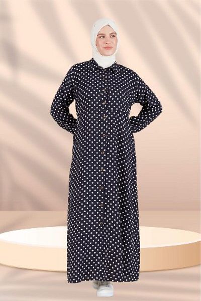 NESAFET Plus Size Crispy Patterned Panties Testeur Dress