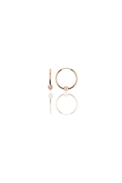 Söğütlü Silver Gümüş Rose 12 Mm Mini Sade Toplu Halka Küpe Sgtl11288rose