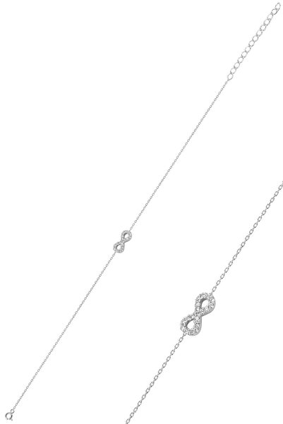 Söğütlü Silver Gümüş Rodyumlu Zirkon Taşlı Sonsuzluk Bileklik
