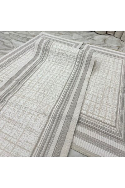 İnci 3'lü Yatak Odası Takım Halı / Leke Tutmaz