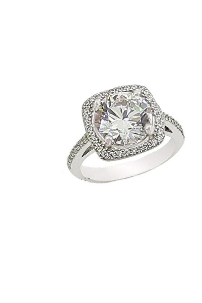 Söğütlü Silver Star Kesim Tek Taşlı Yüzük Sgtl2845