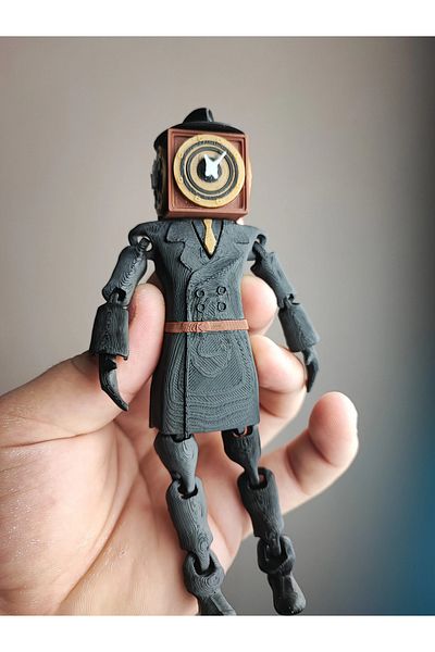 FigürDizayn Skibidi Toilet Clockman Clock Man Figure Toy