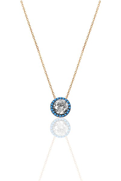 Söğütlü Silver Kadın Rose Renk Gümüş Turkuaz Taşlı Elmas Montürlü Tek Taş Kol...