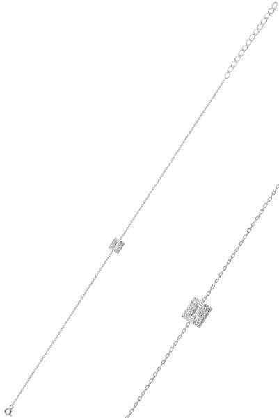 Söğütlü Silver Gümüş Rodyumlu Baget Bileklik Sgtl10281bgt