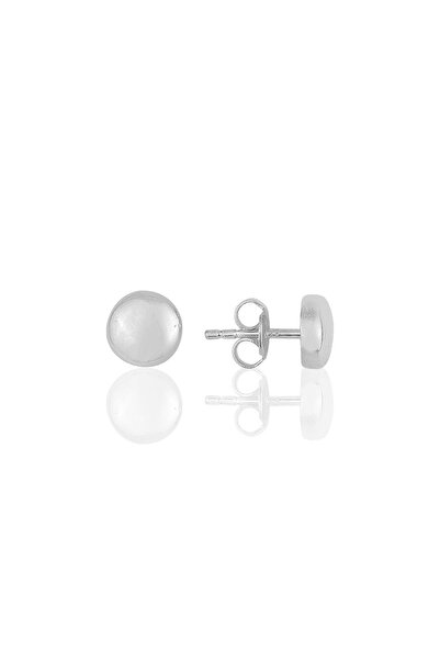 Söğütlü Silver Gümüş Rodyumlu Üç Boyutlu Yuvarlak Küpe Sgtl11709rodaj