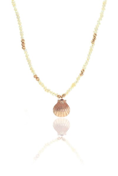 Söğütlü Silver Kadın Gümüş İncili Midye Kolye SGTL8466