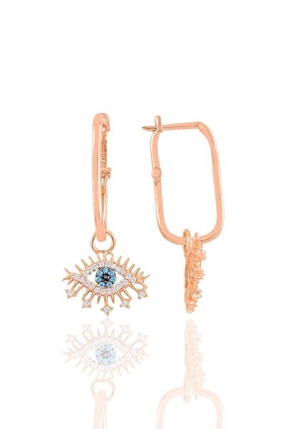 Söğütlü Silver Gümüş Rose Lareyn Göçmen Küpe Sgtl10421rose