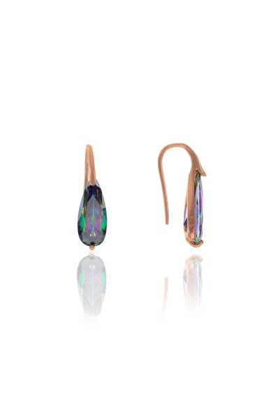 Söğütlü Silver Mistik Topaz Taşlı Damla Küpe Sgtl8148