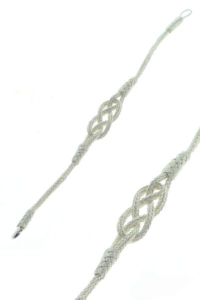 Söğütlü Silver Kadın Gümüş Renk Gümüş Kazaziye Düğüm Bileklik SGTL8616