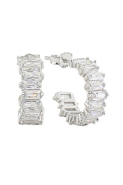 Söğütlü Silver Baget Taşlı Tamtur Küpe Sgtl2765
