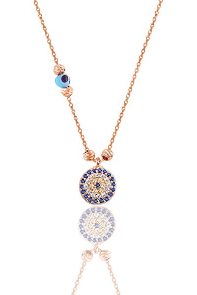 Söğütlü Silver Gümüş Zirkon Taşlı Dorica Toplu Göz Kolye Sgtl8868