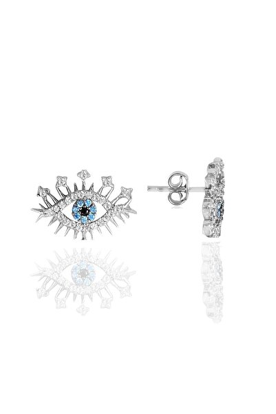 Söğütlü Silver Gümüş Rodyumlu Zirkon Taşlı Lareyn Küpe Sgtl10573rodaj