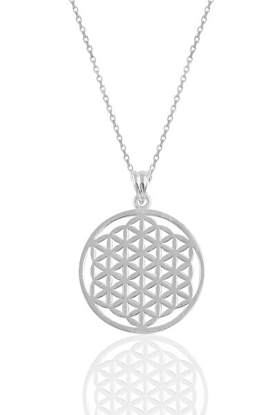 Söğütlü Silver Gümüş Rodyumlu Yaşam Çiçeği Kolye Sgtl10398rodaj