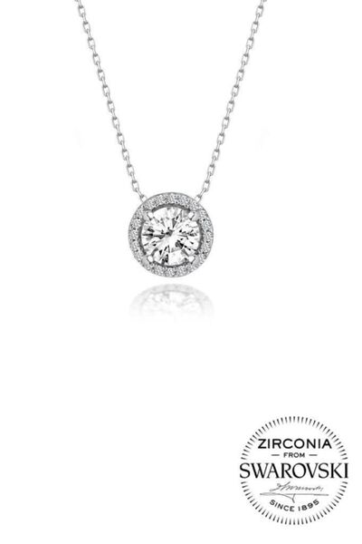 Söğütlü Silver Gümüş Taşlı Modeli Yuvarlak Kolye Sgtl20518kolye