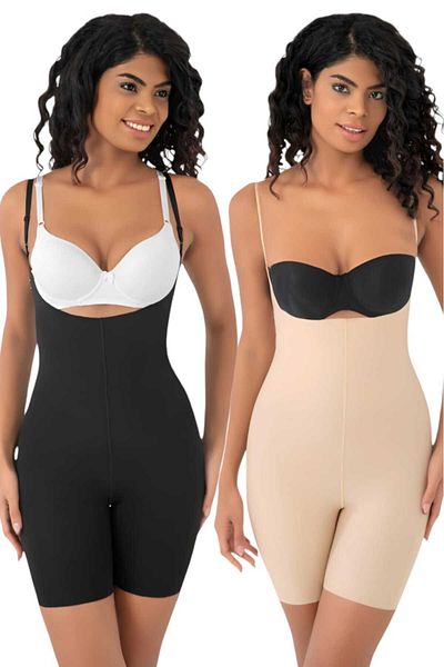Tezzgelsin Laser Cut Women's Corset - Slimming and Gathering, Full Length Strap Set of 2
