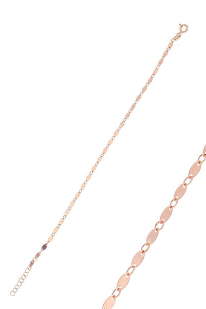 Söğütlü Silver Gümüş Rose Mekik Pullu Bileklik Sgtl10523rose