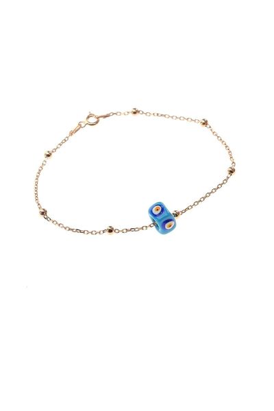 Söğütlü Silver Kadın Gümüş Mineli Turkuaz Taşlı Top Top Bileklik SGTL8519