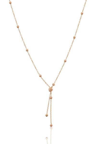 Söğütlü Silver Gümüş Rose Italyan Toplu Tasarım Kolye