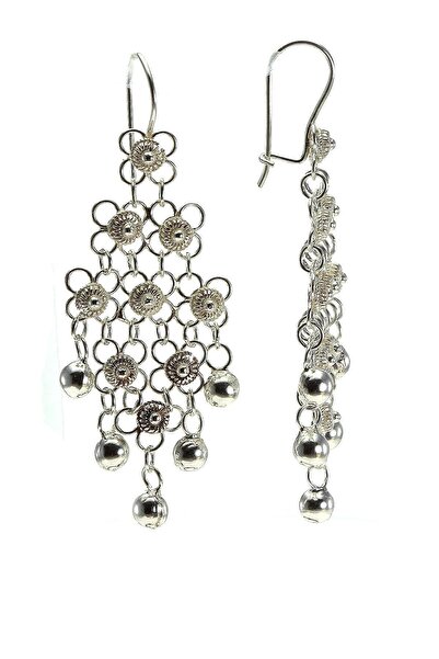 Söğütlü Silver Telkari Beş Sıra Kişniş Küpe Sgtl6271