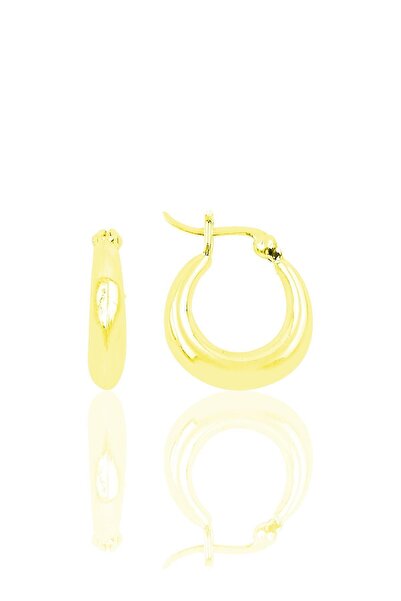 Söğütlü Silver Gümüş 16 Mm Halka Küpe Sgtl9927sarı