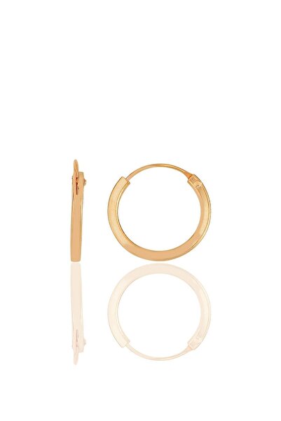 Söğütlü Silver Gümüş Rose 14 Mm Halka Küpe Sgtl11744rose