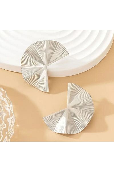 MEECY Large Silver Earrings