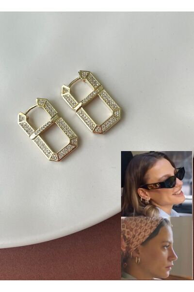 burçin Kimler Geldi Kimler Geçti Serenay Küpesi Kadın Altın Küpe