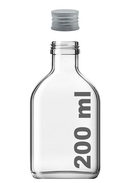 CASANATURA Cold Brew Transparent 200 Ml Leak Proof Silver Metal Lid Glass Bottle