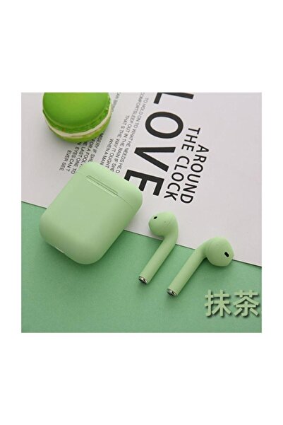 İnter Inpods12 Makaron Bluetooth Kulaklık Mat Renkler Dokunmatik Yeşil