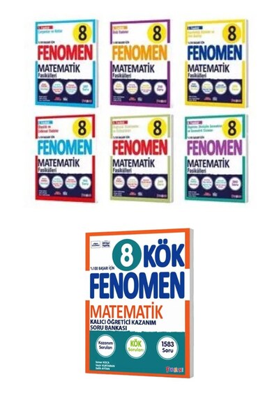 Fenomen Yayıncılık 8.Sınıf Fenomen Matematik Fasikül Seti (1-2-3-4-5-6. Sayıl...