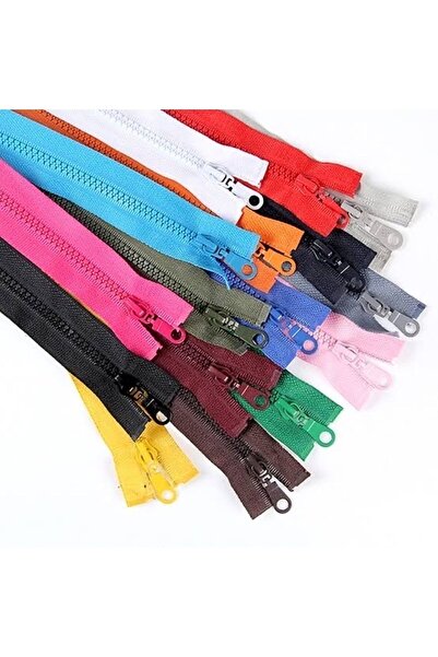 e tuhafiye 5 Adet Renkli Kemik Dişli Fermuar +1 adet hediye (25-28 CM)