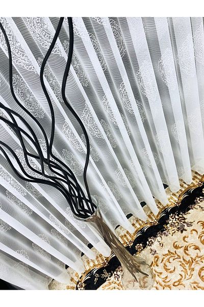 Emes Tul tricotat - Model din dantelă, Cortina cu model, Tulle de bucătărie, Tulle de living, Lux