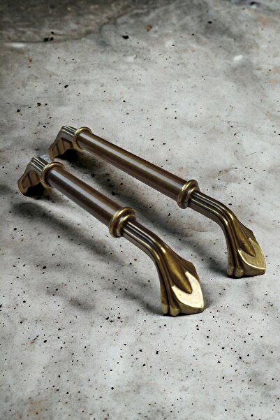 Dizaynhouse 288 mm Kuğu Serisi Antik Sarı Mobilya Kulpu, Eskitme Metal Mutfak...