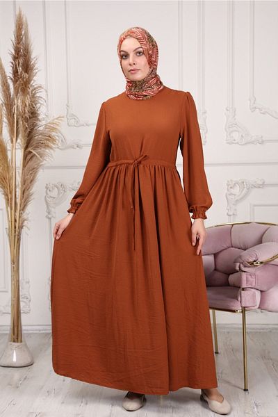 fistan Φόρεμα Hijab με σχοινί μέσης