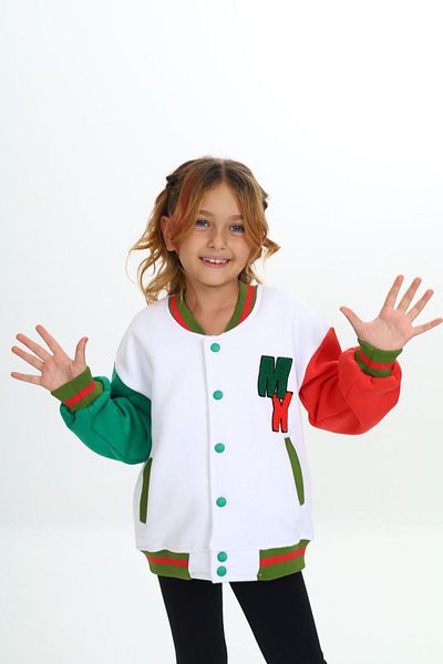 My Kids Wear Jachete pentru colegiu cu buzunare cu trei fire