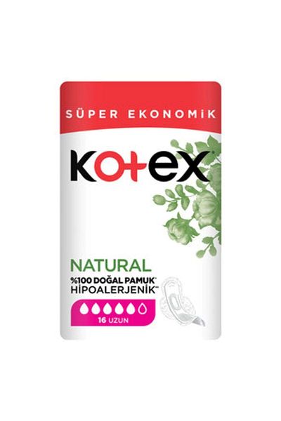Kotex Natural Sanitary Pads - Super Economical, Ultra Long, 16 Pack