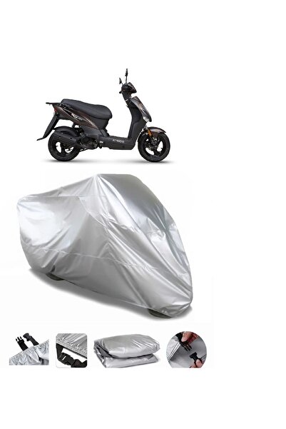 CoverPlus ماركة Kymco Agility 50 رمادية مقاومة للماء للدراجات النارية