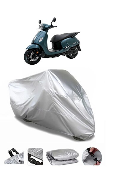 CoverPlus ماركة Sym Fiddle IV 125 رمادية مقاومة للماء للدراجات النارية