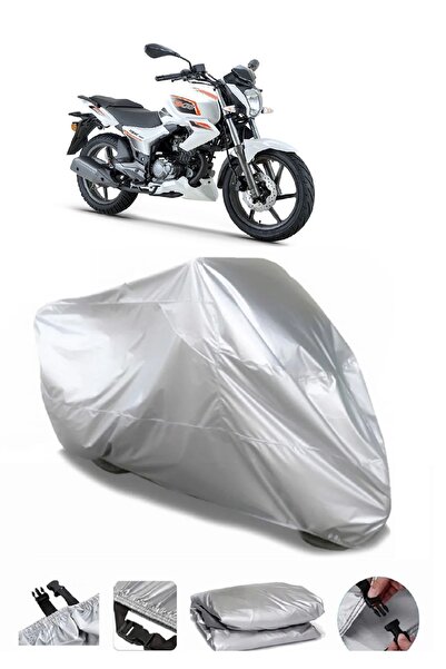 CoverPlus ماركة دراجة نارية مقاومة للماء باللون الرمادي متوافقة مع Rks RK150-S