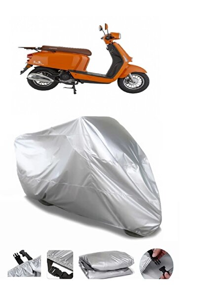 CoverPlus ماركة مونديال فيراجو 50 رمادية مقاومة للماء للدراجات النارية