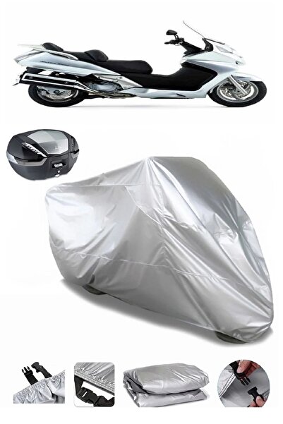 CoverPlus هوندا FJS 600 سيلفر وينج ABS حقيبة خلفية متوافقة مع دراجة نارية مقا...