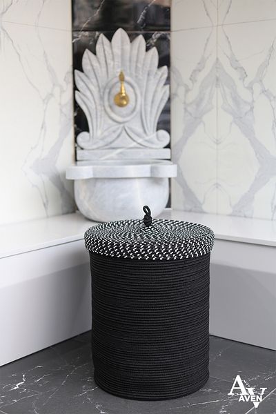 Aven Кошница от юта и ракита - Баня, кошница за мръсотия и играчки, органайзер, саксия, кошница, органайзер