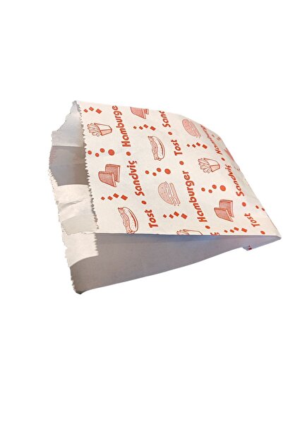 amaç yaşam ve ambalaj Amaç kuşe yanı açık Hamburger tost ve sandviç kağıdı orta boy 25 adet kendinden baskılı