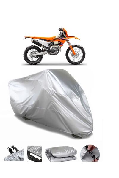 CoverPlus KTM 350 EXC-F علامة تجارية مقاومة للماء باللون الرمادي لمدة ستة أيام