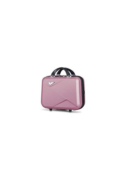 My Valice Rose Gold Diamond Abs Makeup Bag - Hand Suitcase