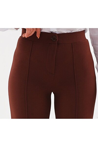 LARİS KADIN PANTOLON YÜKSEK BEL TOPARLAYICI FULL LİKRALI İSPANYOL PAÇA