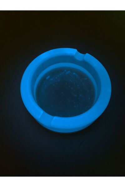 MISS GOLDEN White Blue Neon Colored Highlighter Ash Tray - Epoxy Gift
