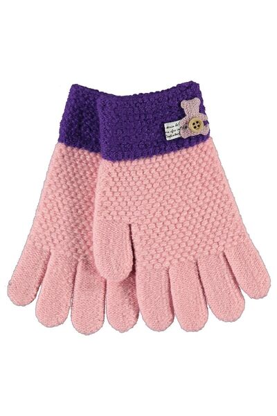 Kitti قفازات محبوكة للفتيات من عمر 3-7 سنوات