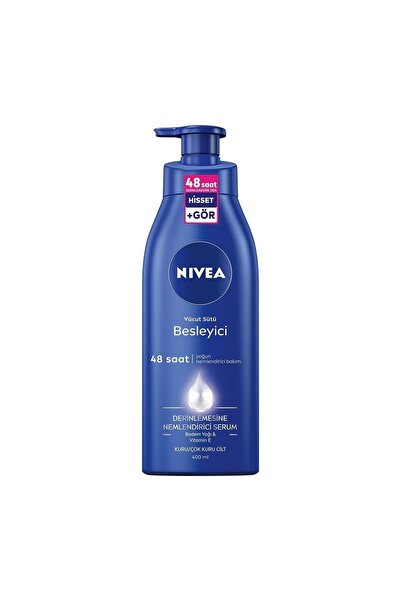 NIVEA Besleyici Vücut Sütü 400ml, Kuru Ve Çok Kuru Ciltler