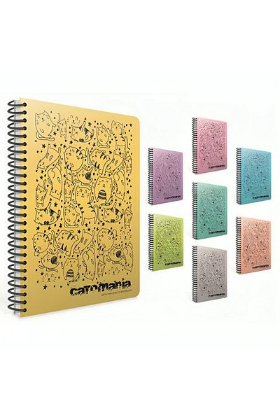 Gıpta Catomania 17x24 80 Yp - Checked and Spiraled Pp Cover Notebook